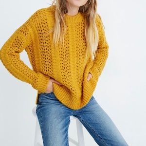 NWOT Madewell Windemere Pointelle Pullover Sweater